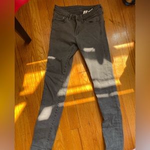 H&M skinny jeans gray color size 25 new never used